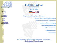 Tablet Screenshot of fliesen-ginal.type.pl